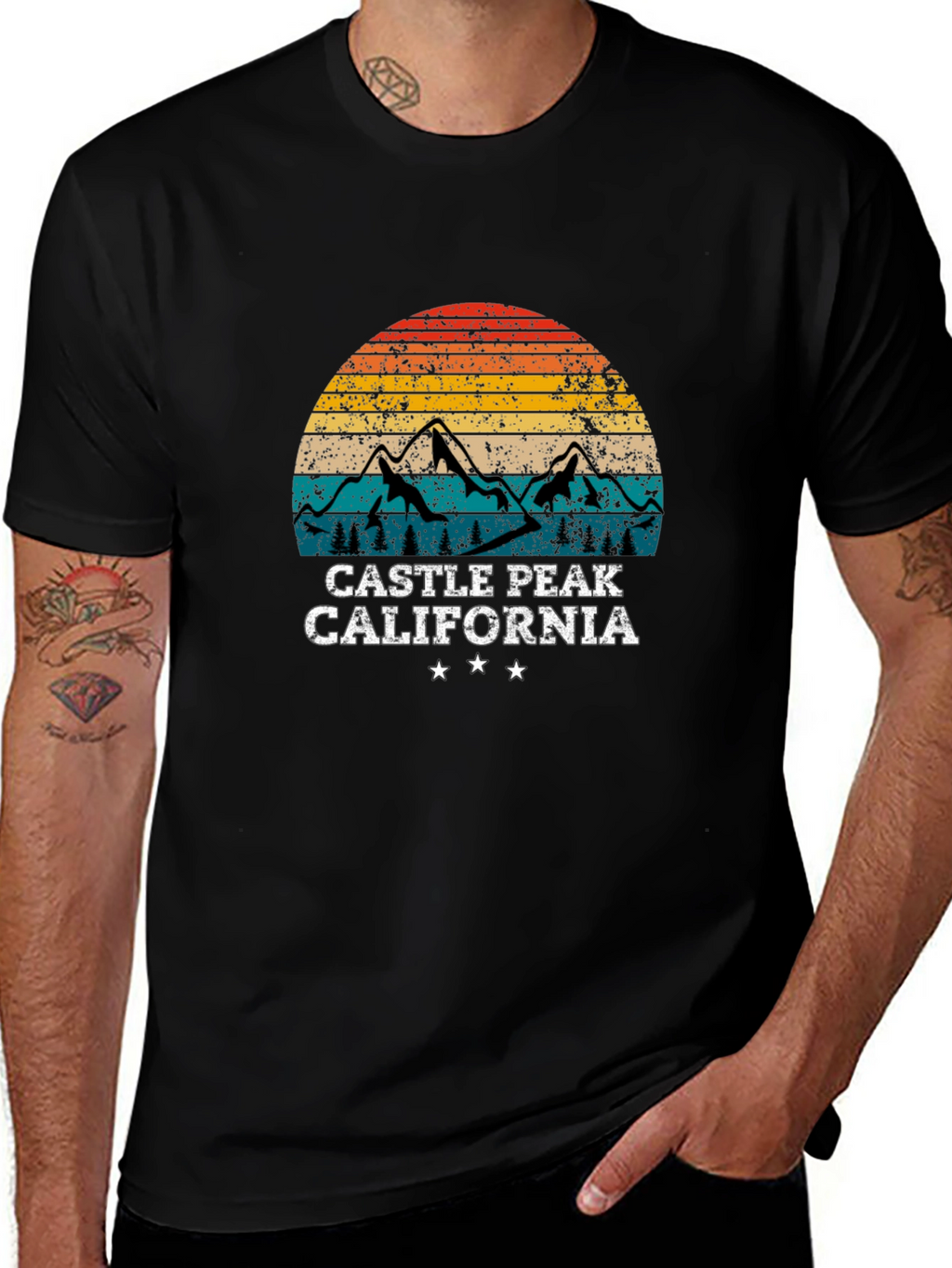 Camiseta Negra Castle Peak California
