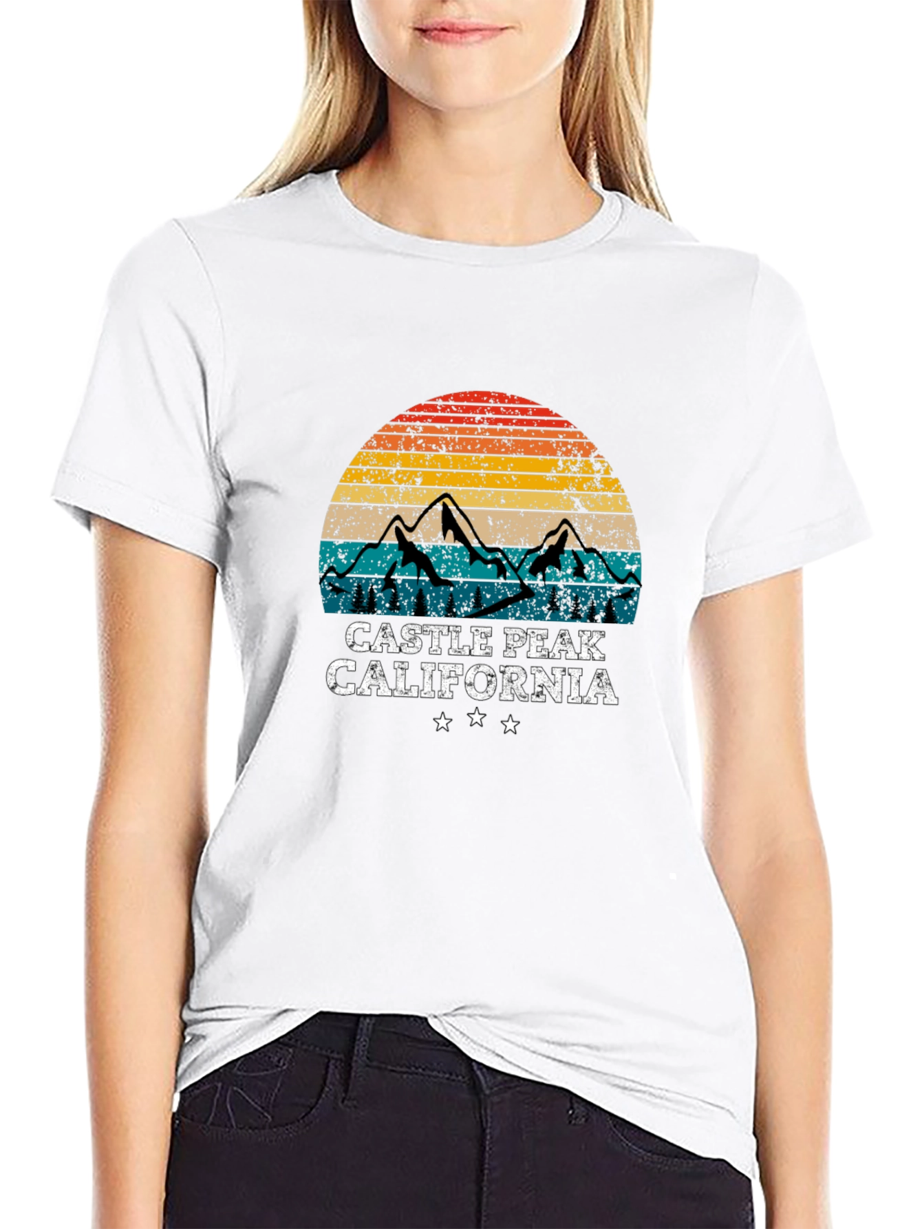 Camiseta Negra Castle Peak California