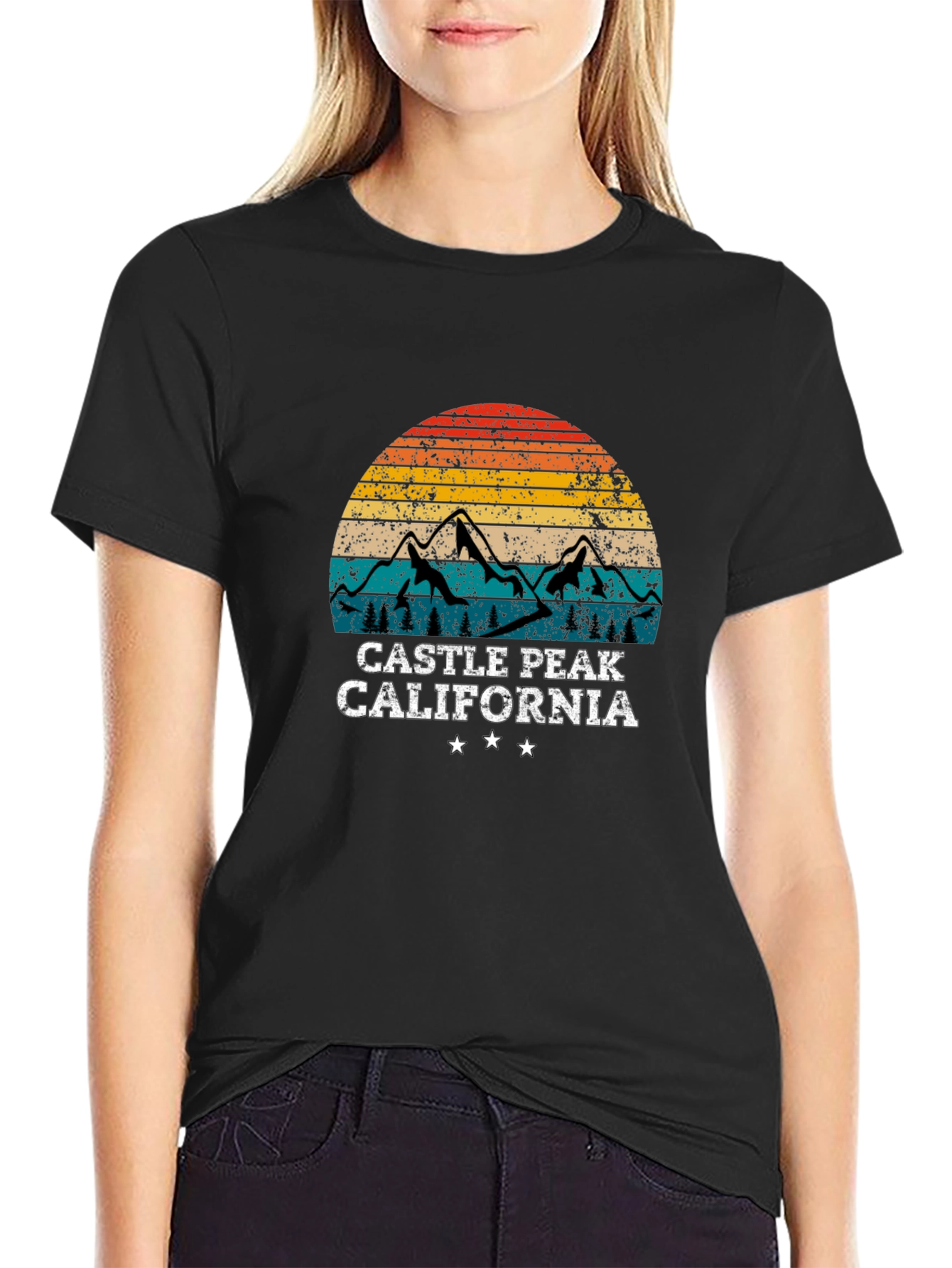 Camiseta Negra Castle Peak California