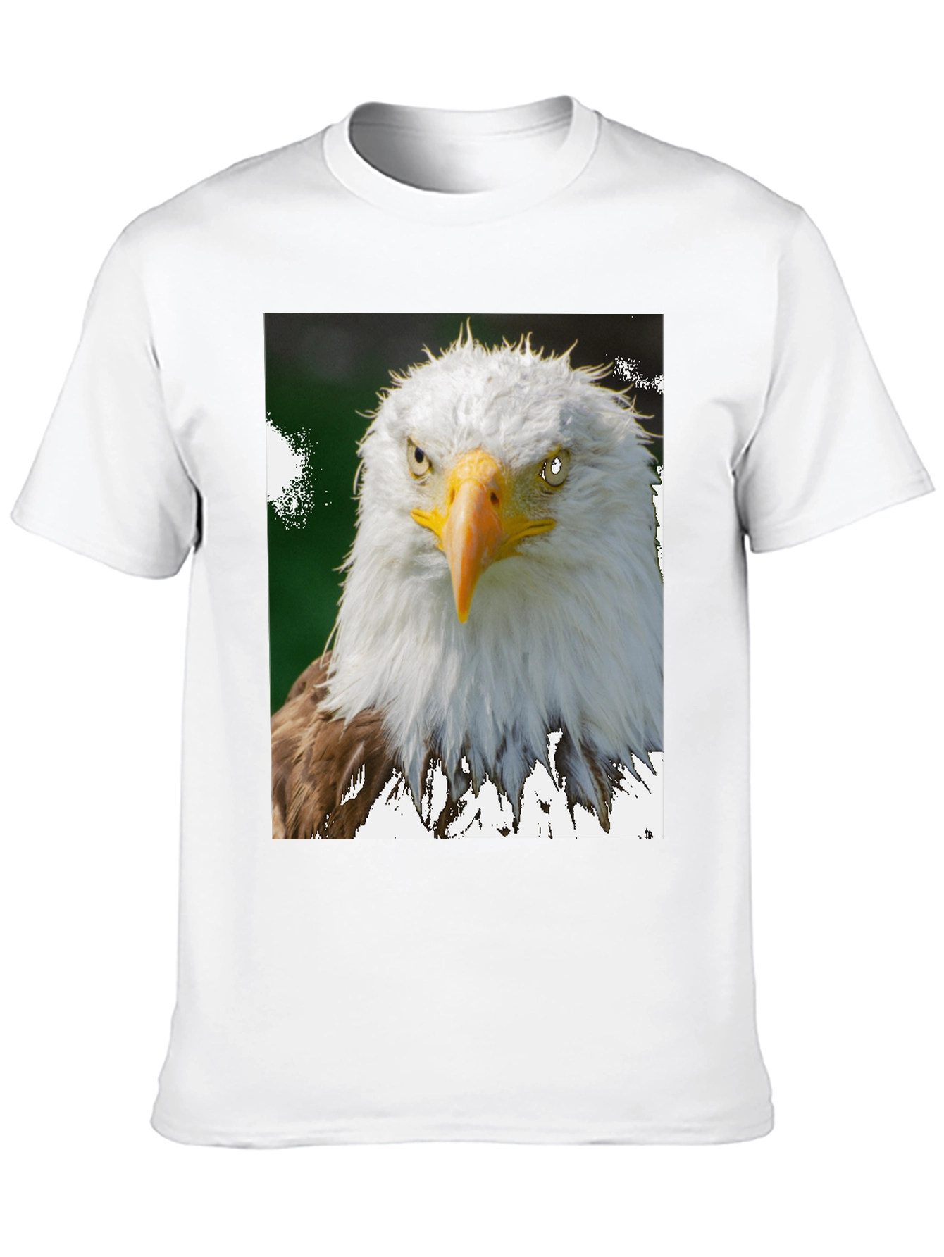 Camiseta Negra con Diseño de Águila Calva