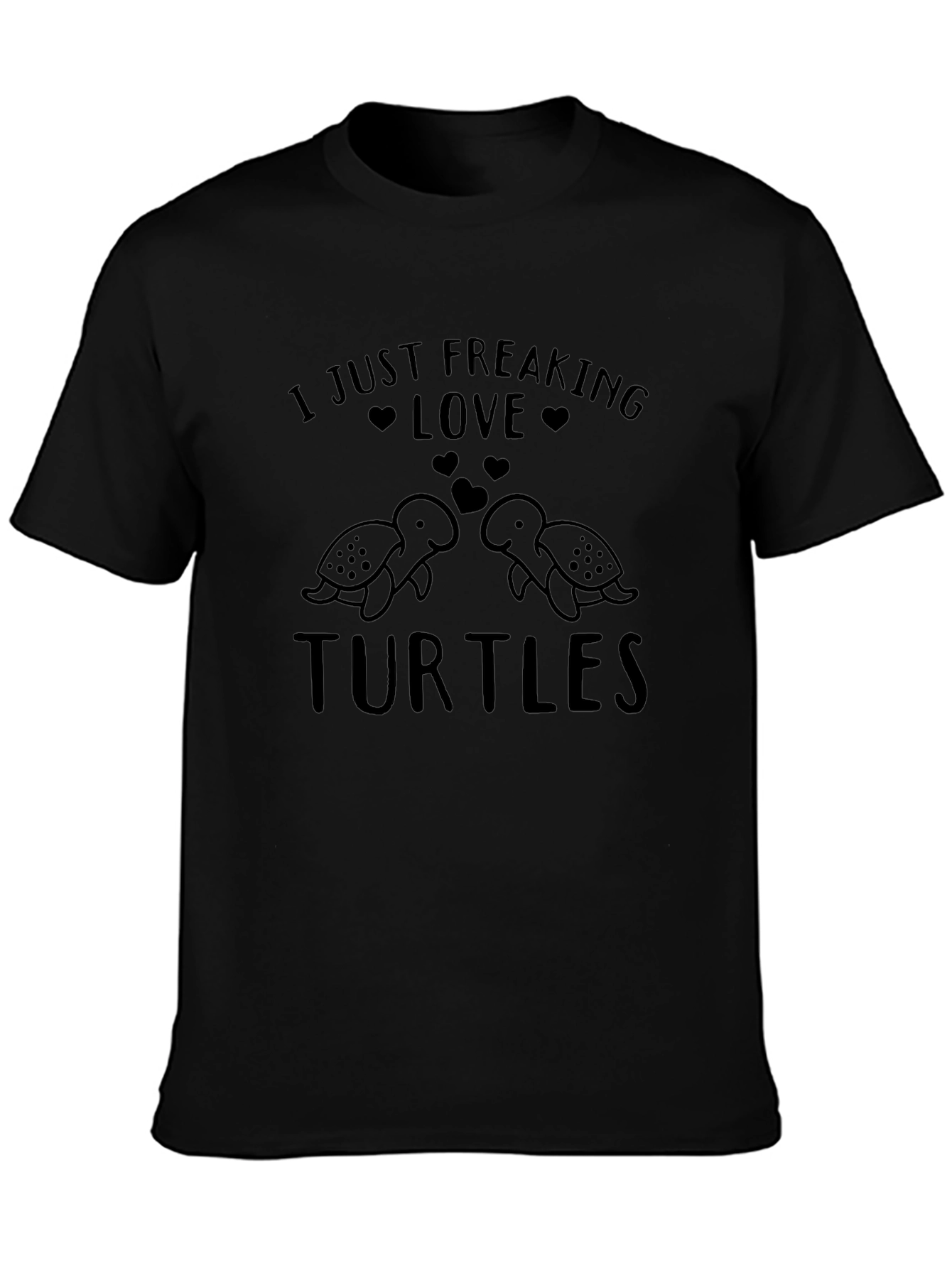 Camiseta Negra Amo las Tortugas