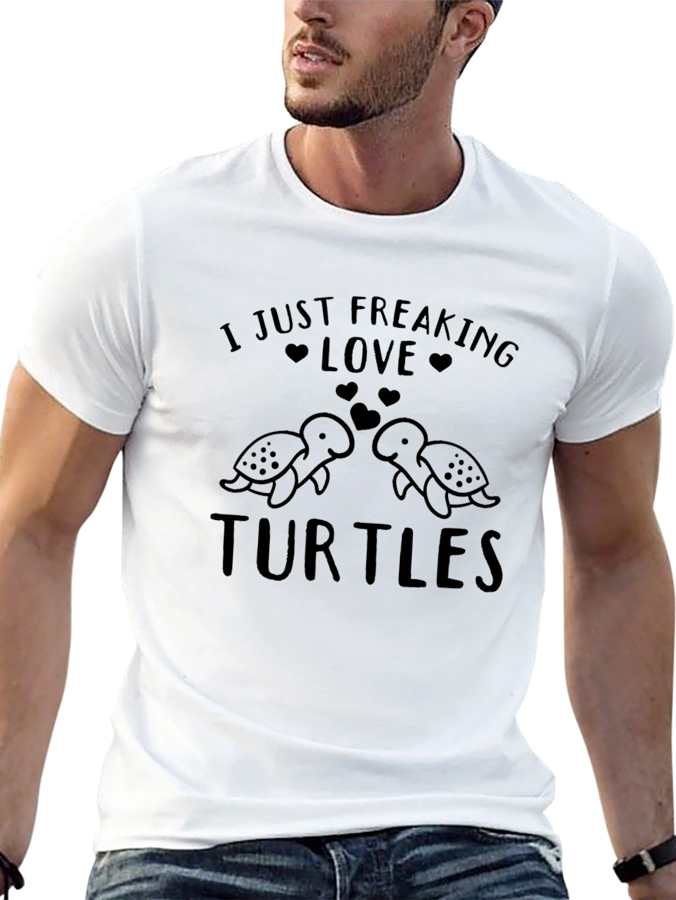 Camiseta Negra Amo las Tortugas