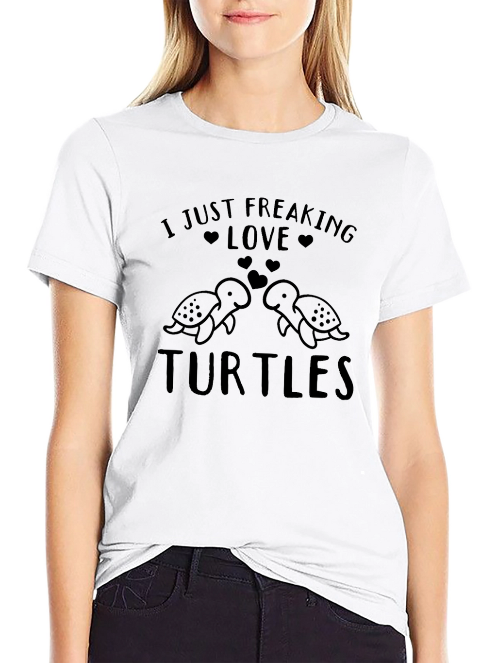 Camiseta Negra Amo las Tortugas