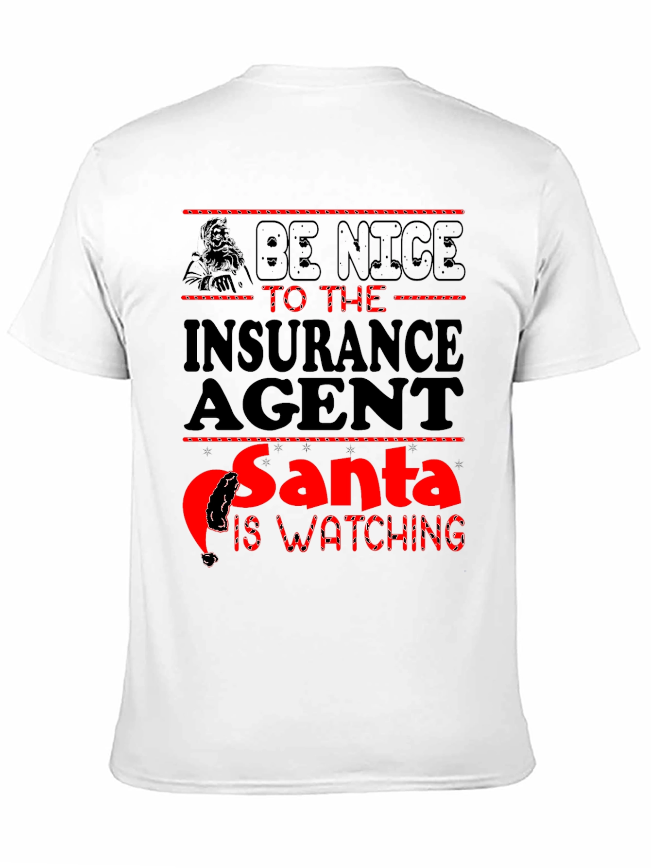 Camiseta de Agente de Seguros - Santa te Vigila
