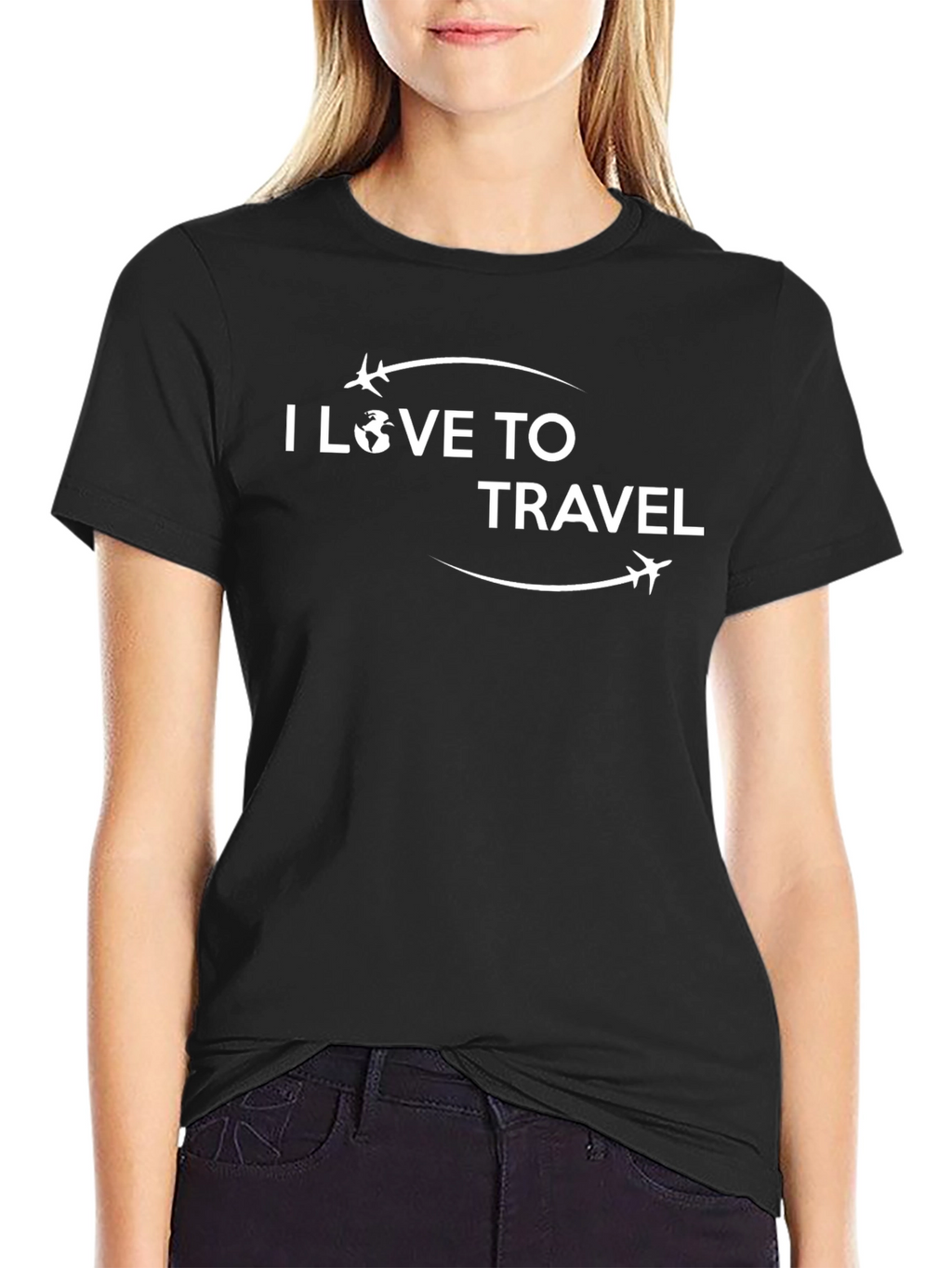 Camiseta Negra Amo Viajar