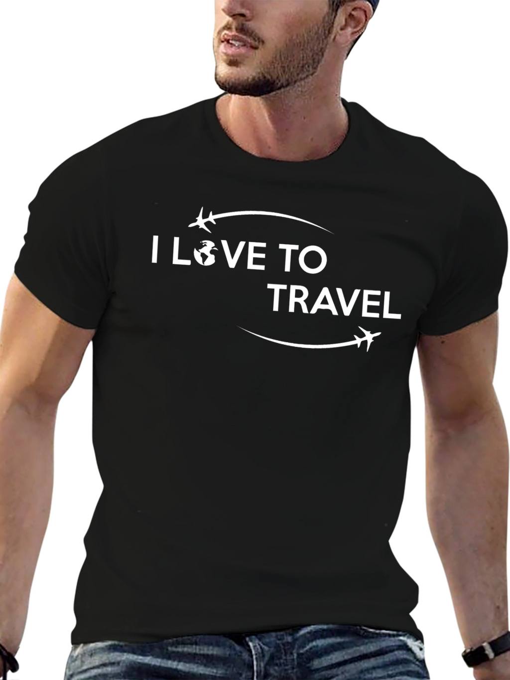Camiseta Negra Amo Viajar