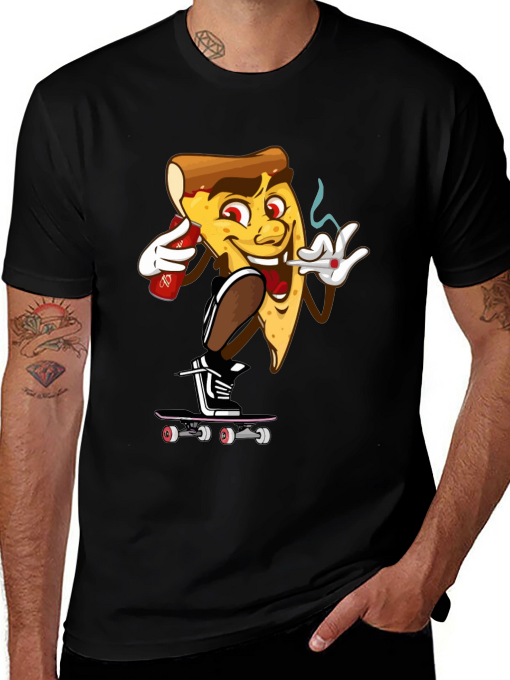 Camiseta Hombre Pizza Skater