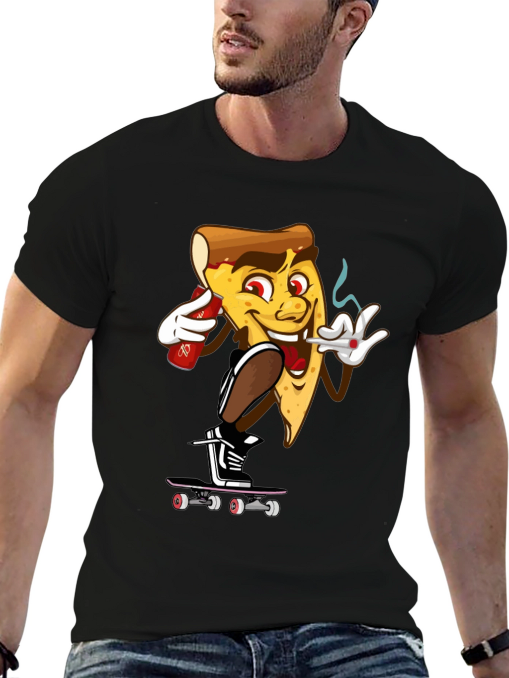 Camiseta Hombre Pizza Skater