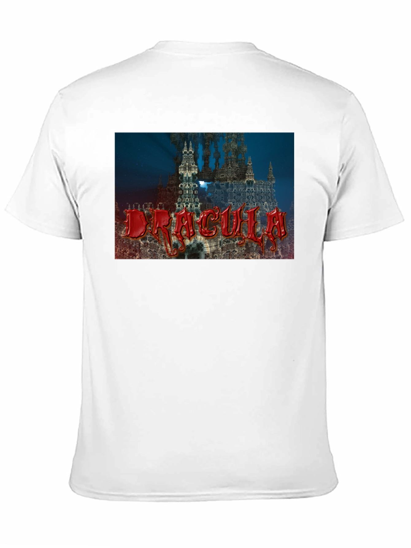 Camiseta Negra con Diseño de Drácula para Hombre