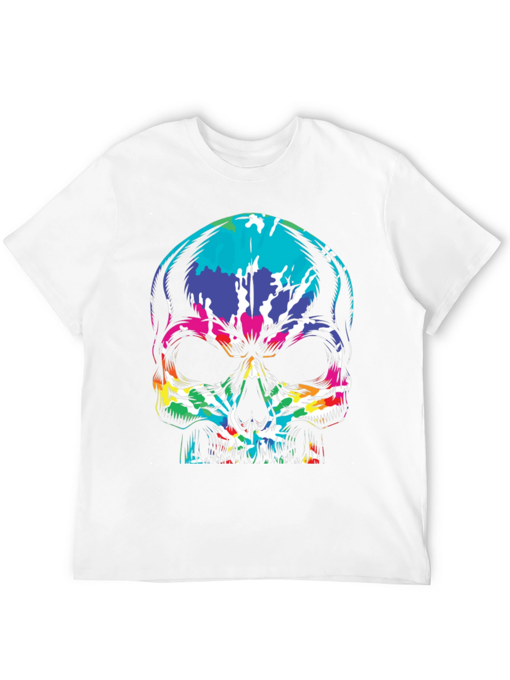 Camiseta Negra con Calavera Psicodélica