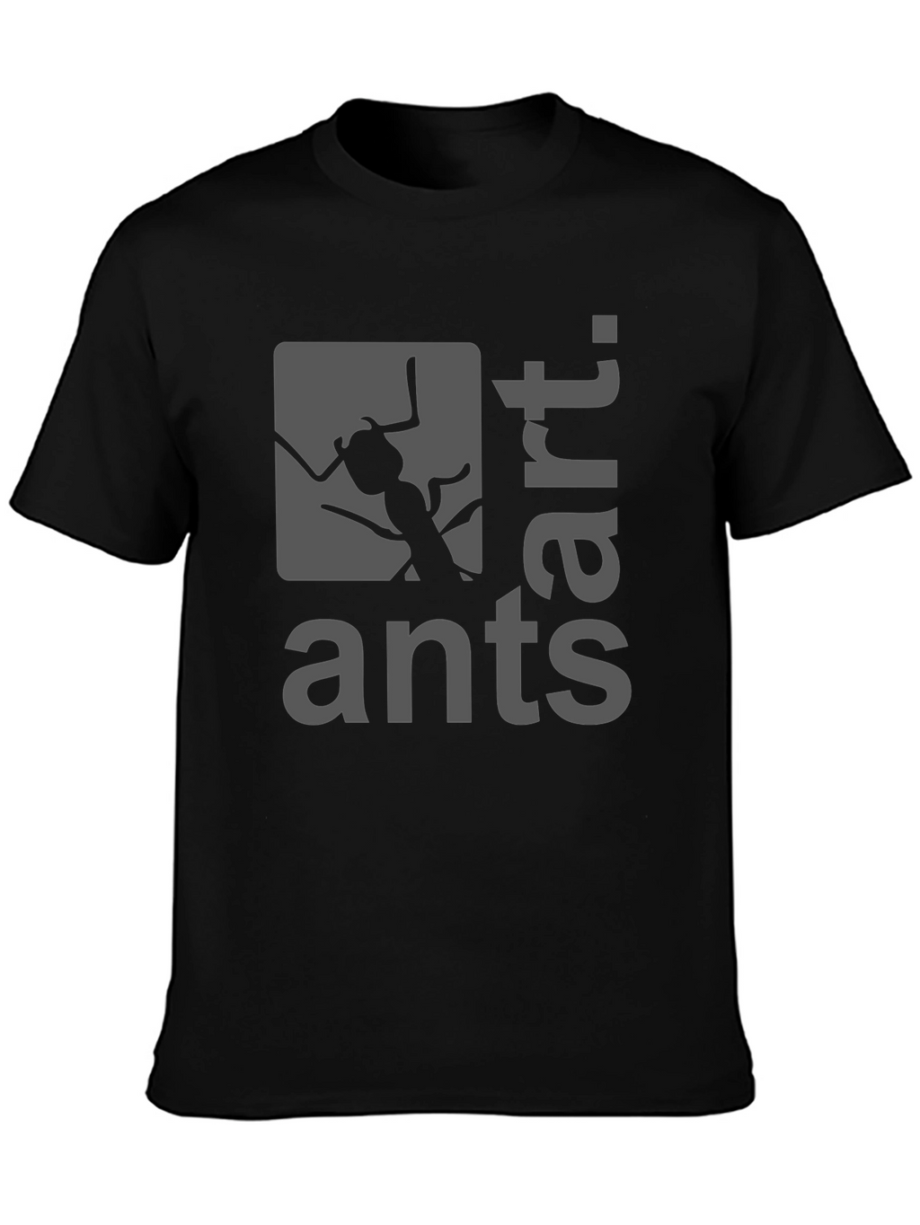 Camiseta Negra con Diseño Ants Art