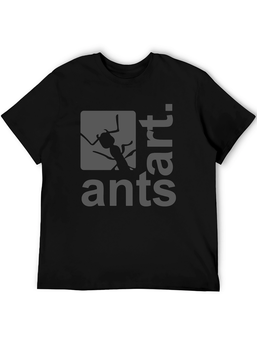 Camiseta Negra con Diseño Ants Art
