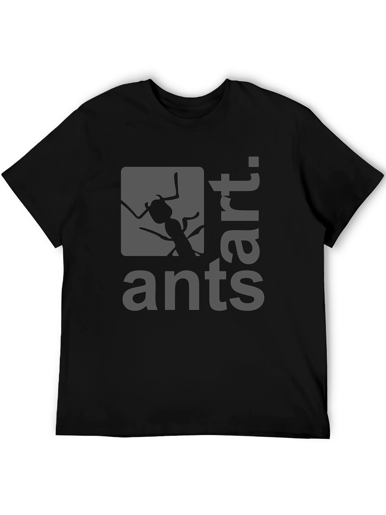 Camiseta Negra con Diseño Ants Art