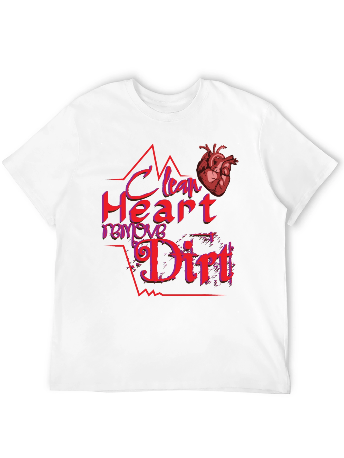 Camiseta Corazón Limpio - Diseño Gráfico Único