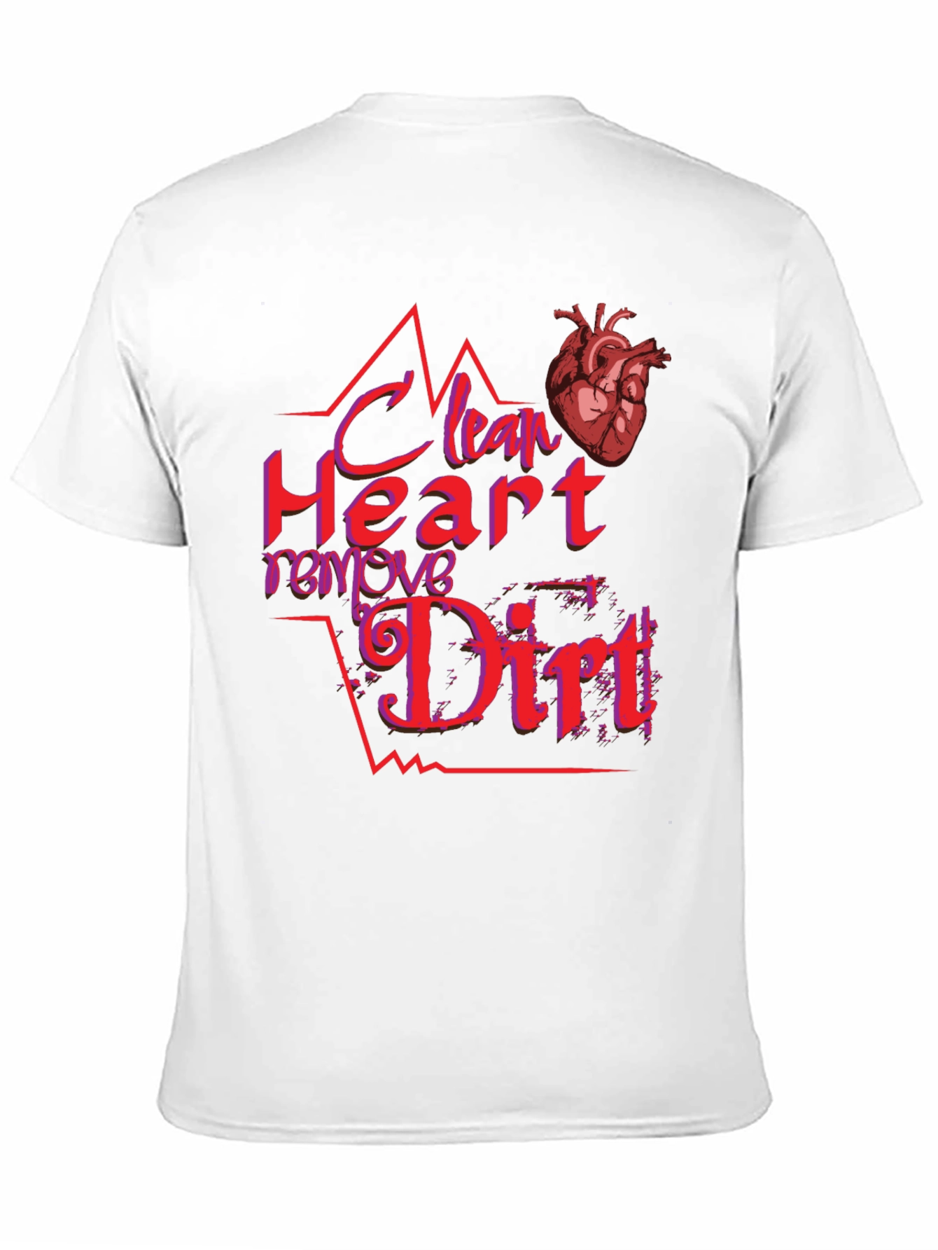 Camiseta Corazón Limpio - Diseño Gráfico Único