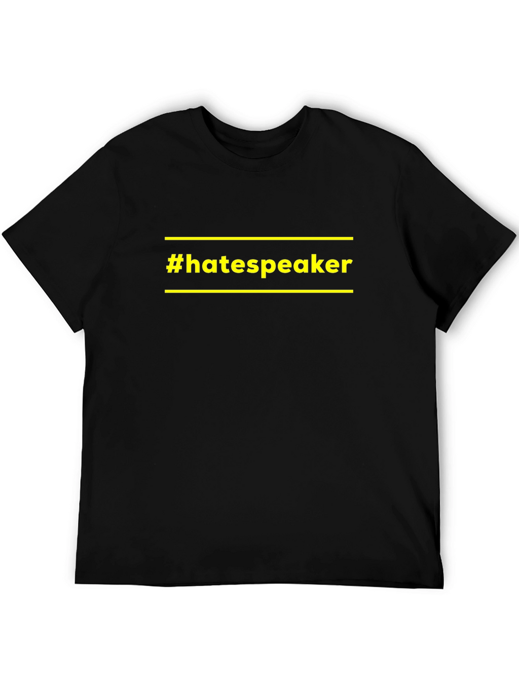 Camiseta Negra #hatespeaker con Diseño Único