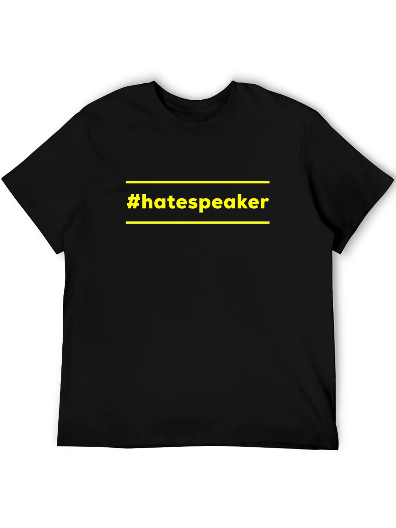 Camiseta Negra #hatespeaker con Diseño Único