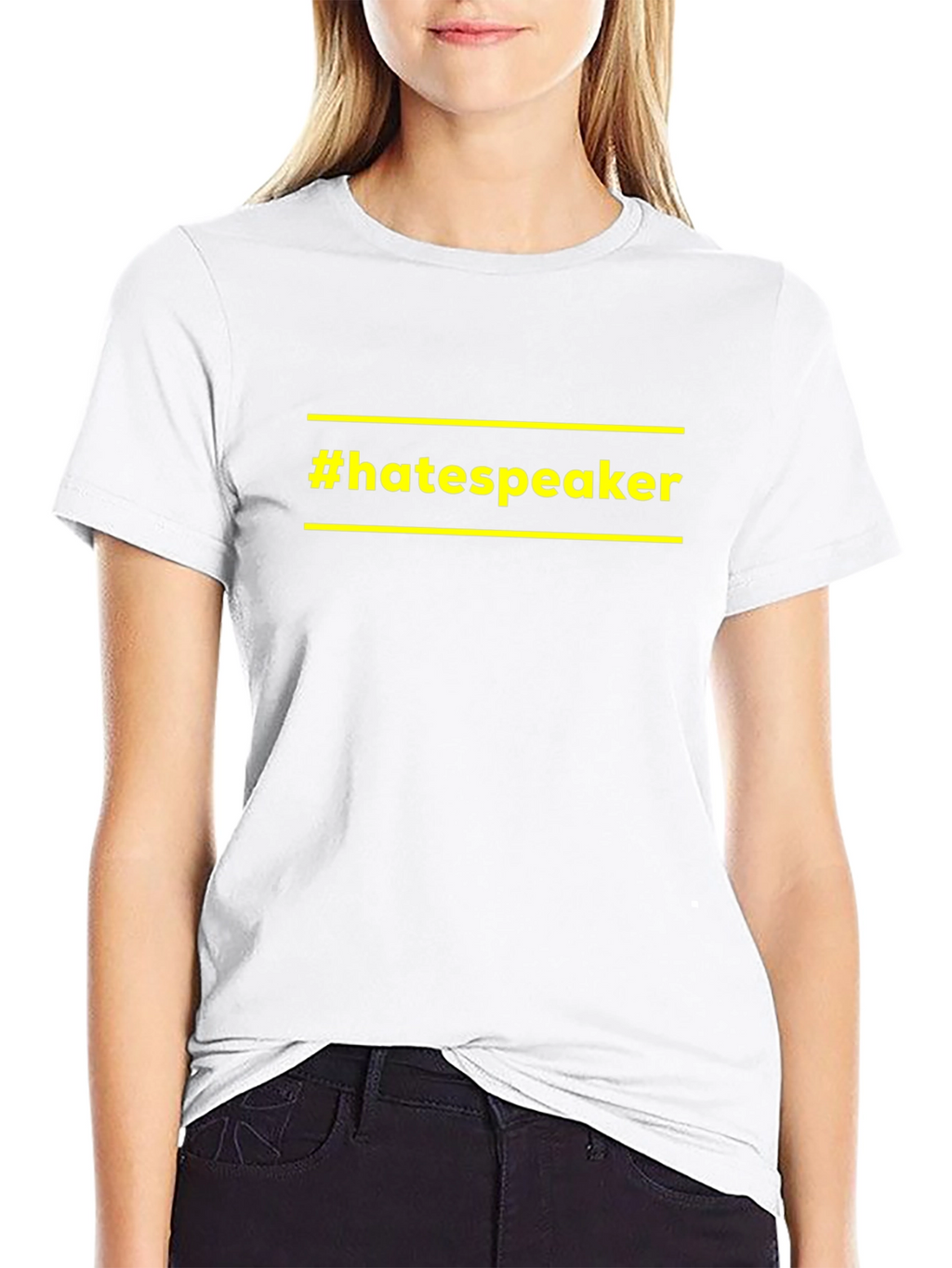 Camiseta Negra #hatespeaker con Diseño Único