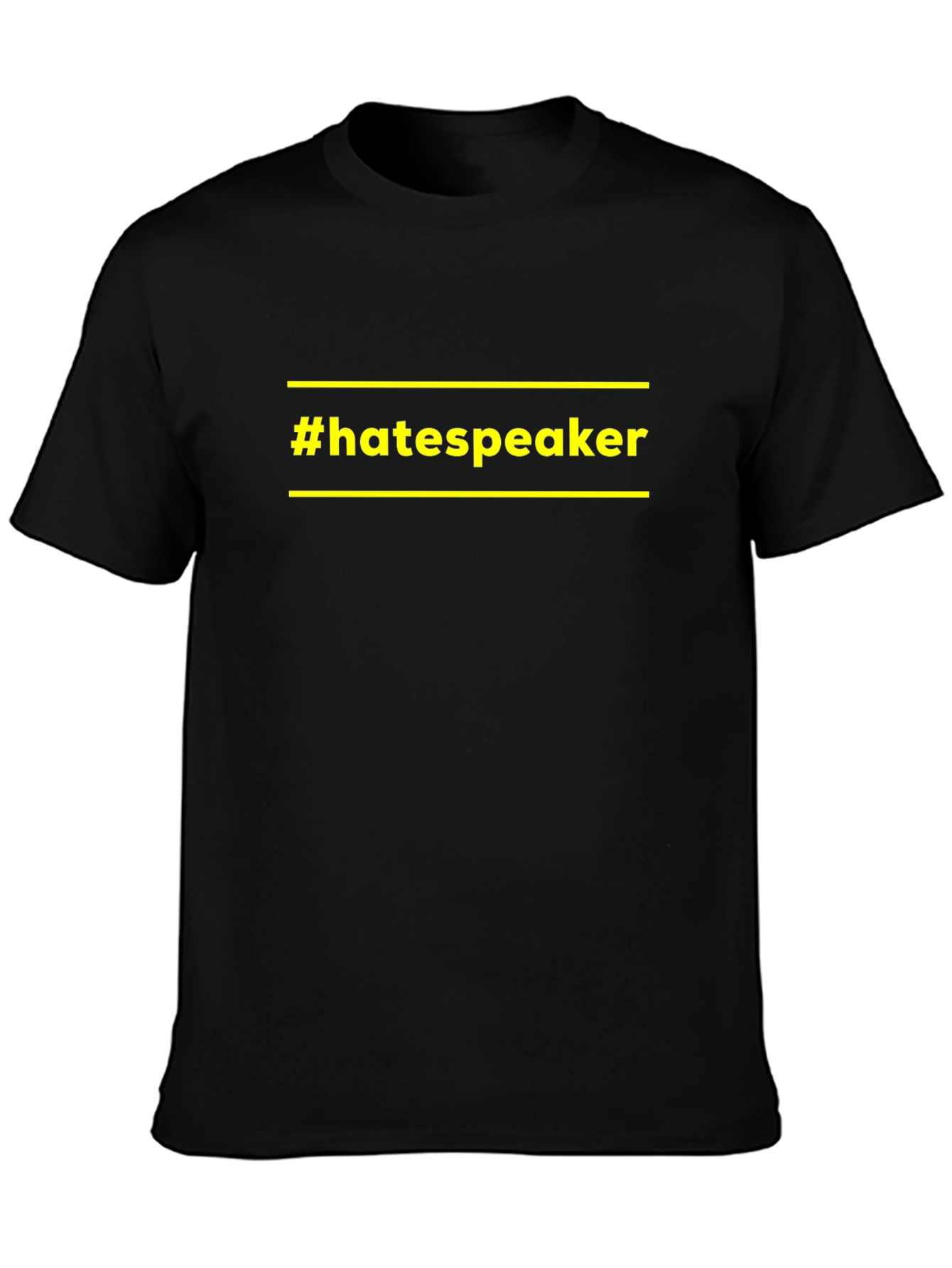 Camiseta Negra #hatespeaker con Diseño Único