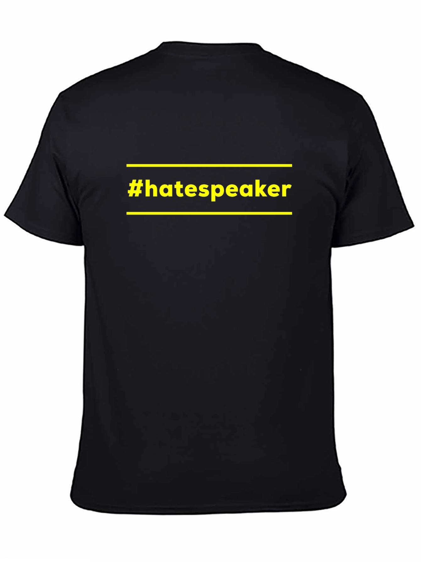 Camiseta Negra #hatespeaker con Diseño Único