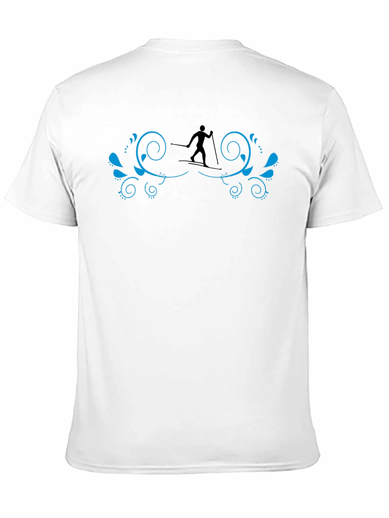 Camiseta Negra con Diseño de Esquí Artístico