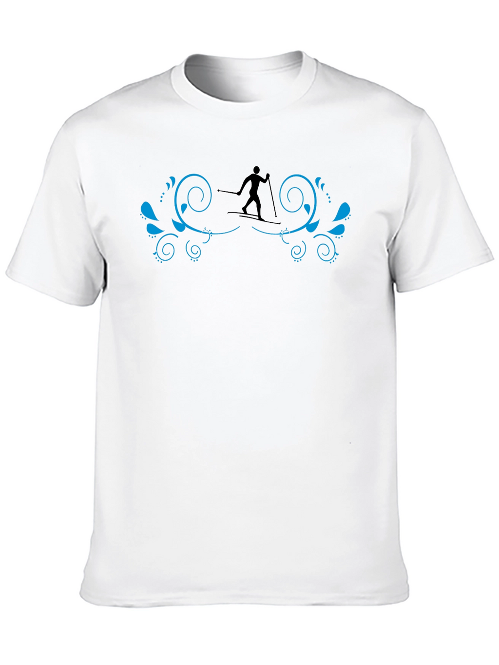 Camiseta Negra con Diseño de Esquí Artístico