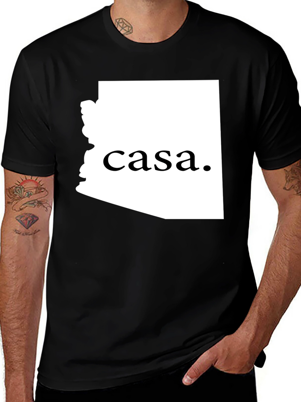 Camiseta Negra Casa Arizona Unisex