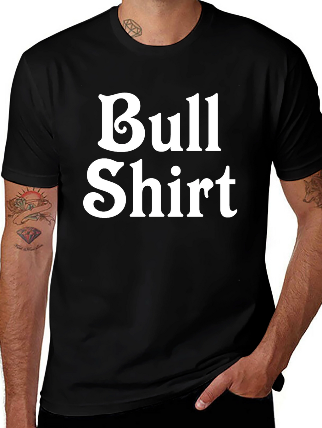 Camiseta Negra Bull Shirt para Hombre