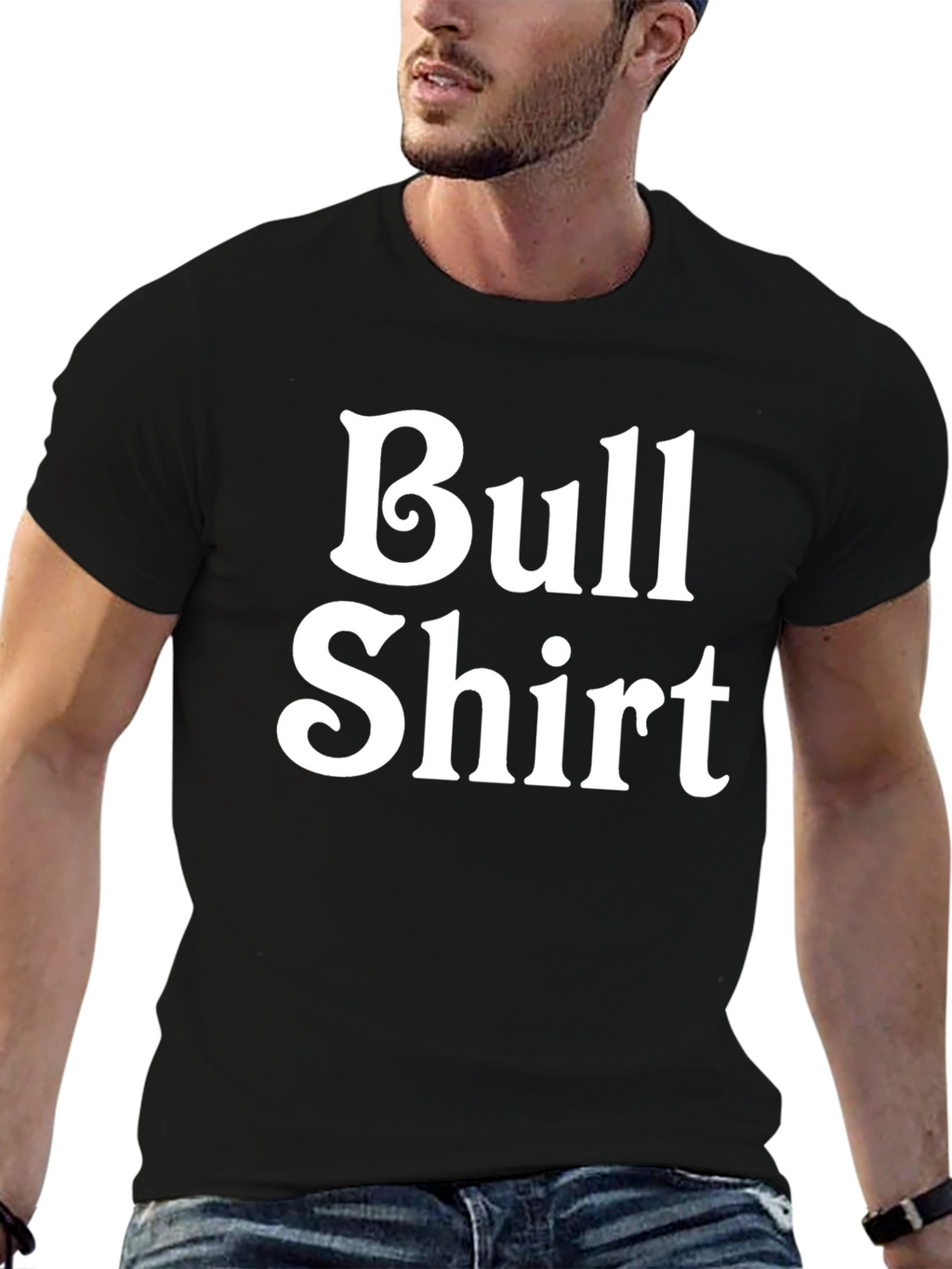 Camiseta Negra Bull Shirt para Hombre