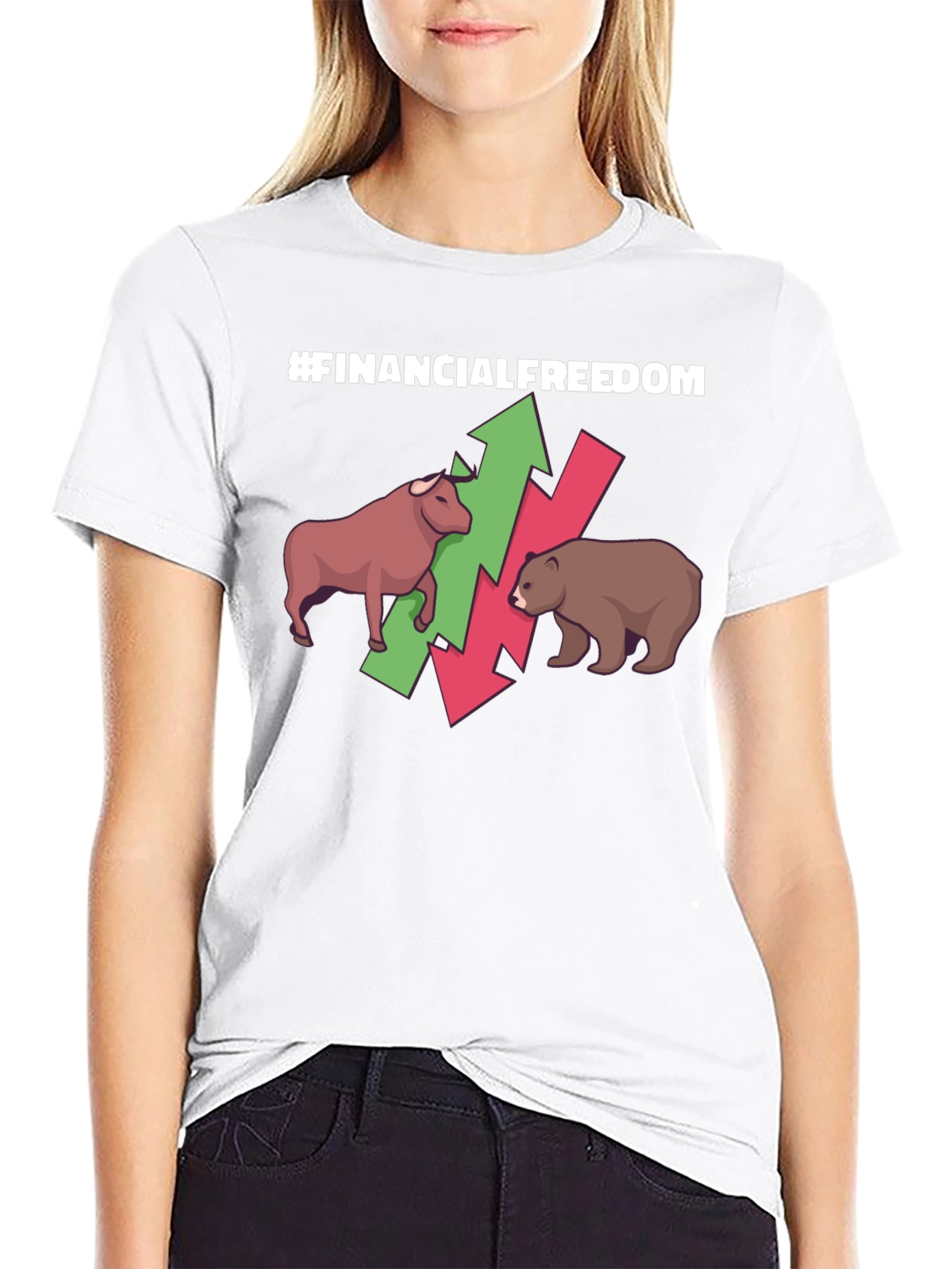 Camiseta #FinancialFreedom Bull & Bear