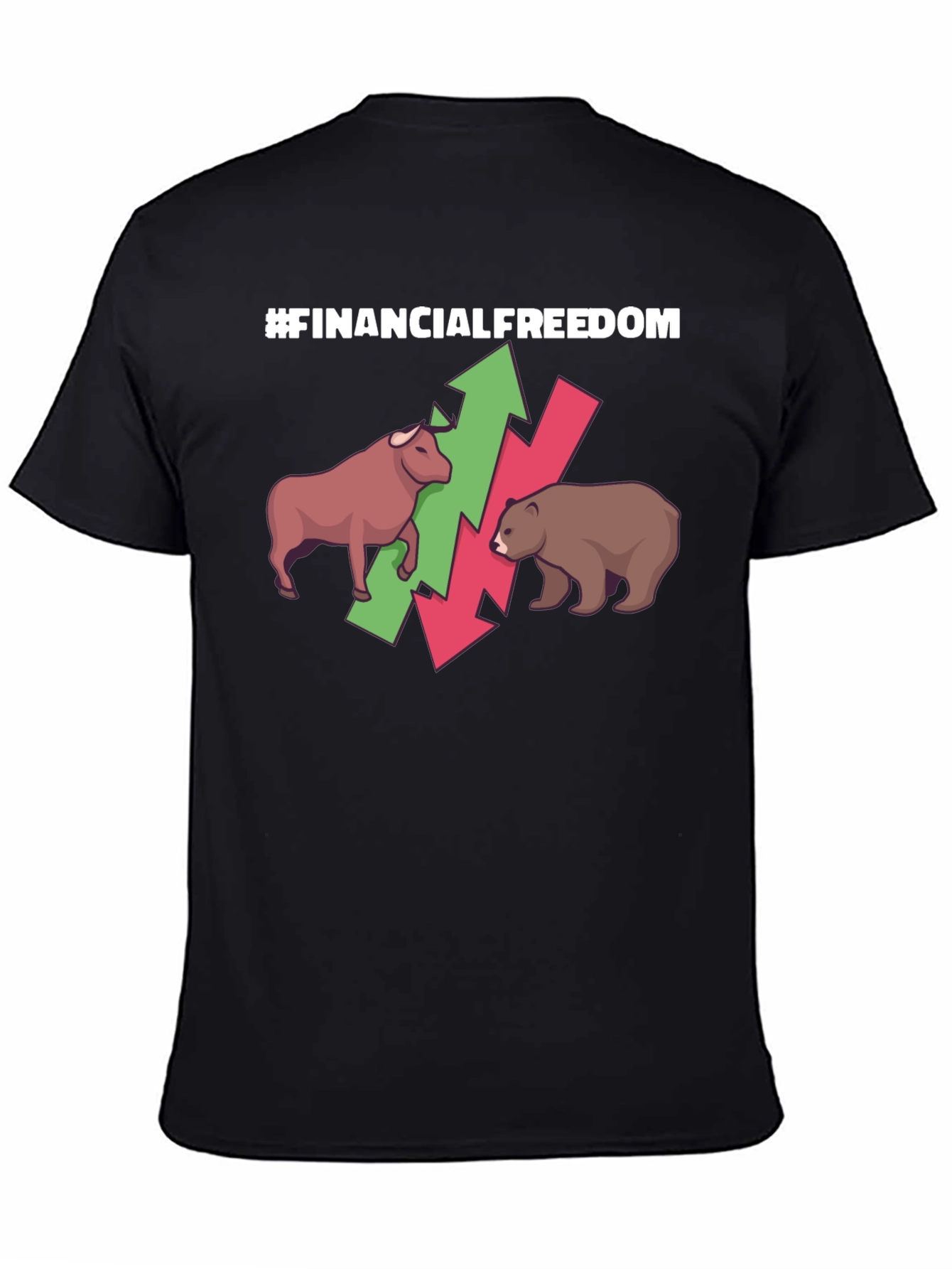 Camiseta #FinancialFreedom Bull & Bear