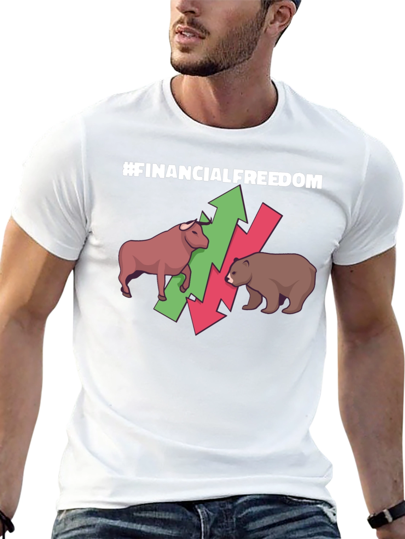 Camiseta #FinancialFreedom Bull & Bear