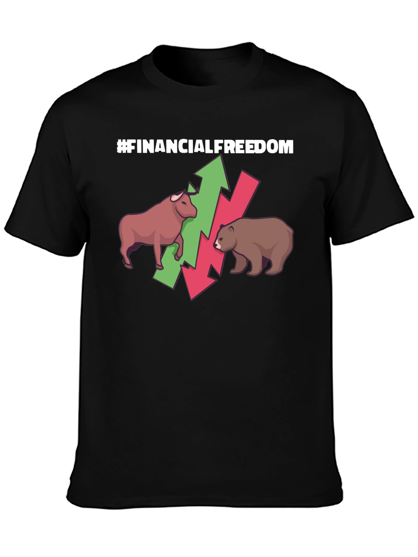 Camiseta #FinancialFreedom Bull & Bear