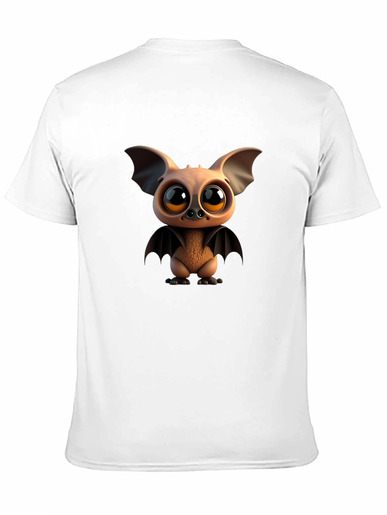 Camiseta Negra con Diseño de Murciélago Animado