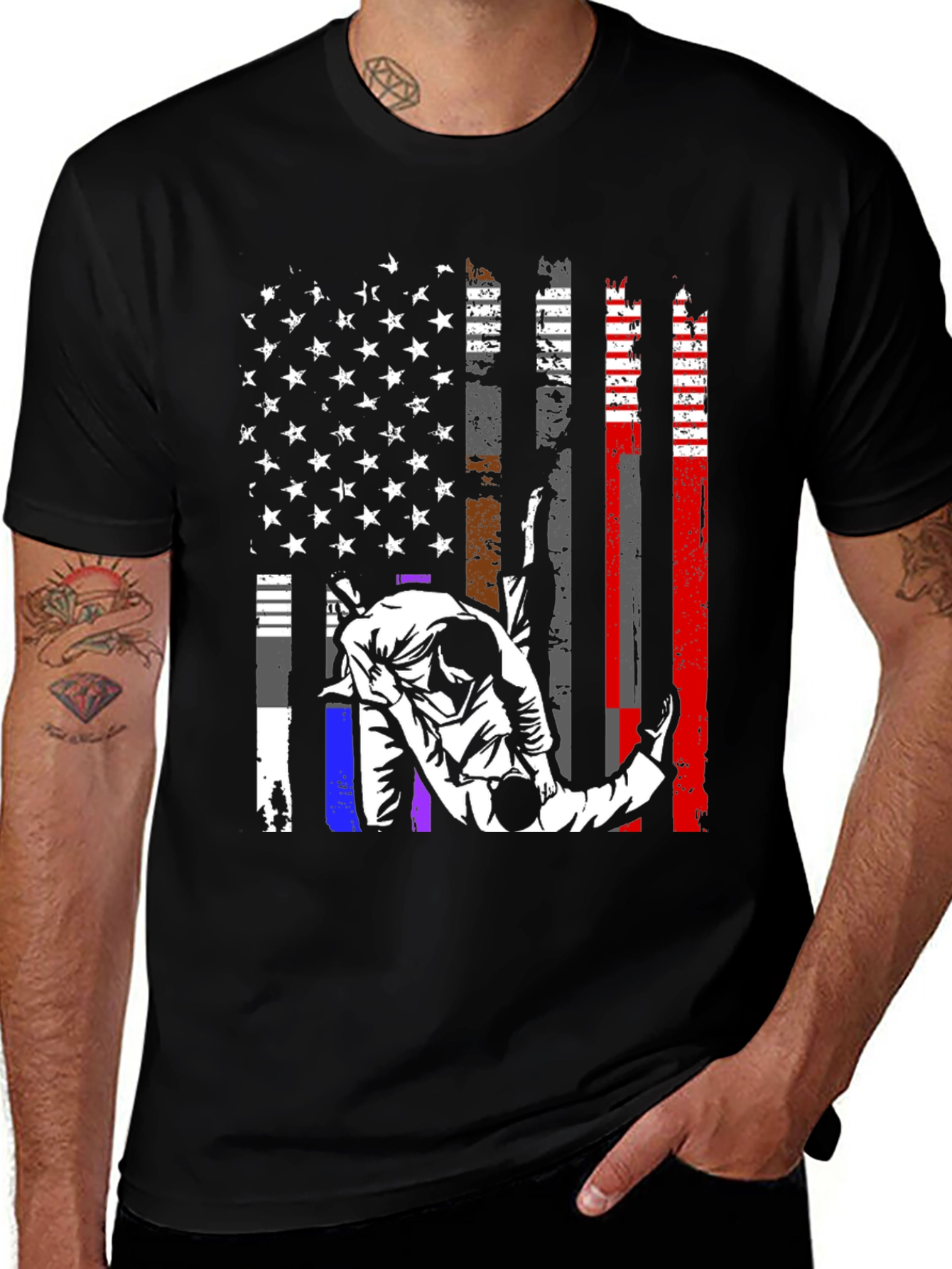 Camiseta Jiu Jitsu Bandera USA