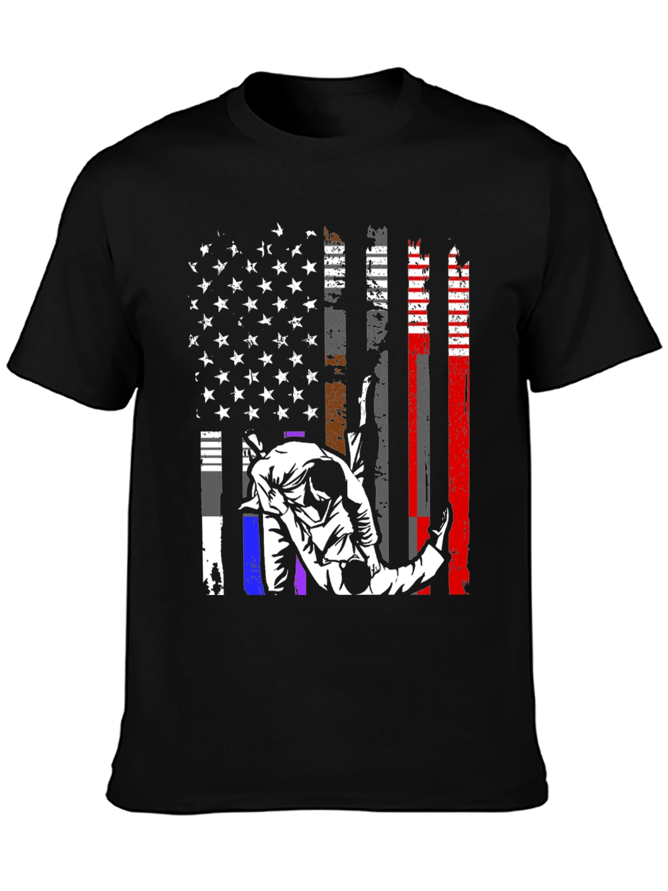 Camiseta Jiu Jitsu Bandera USA