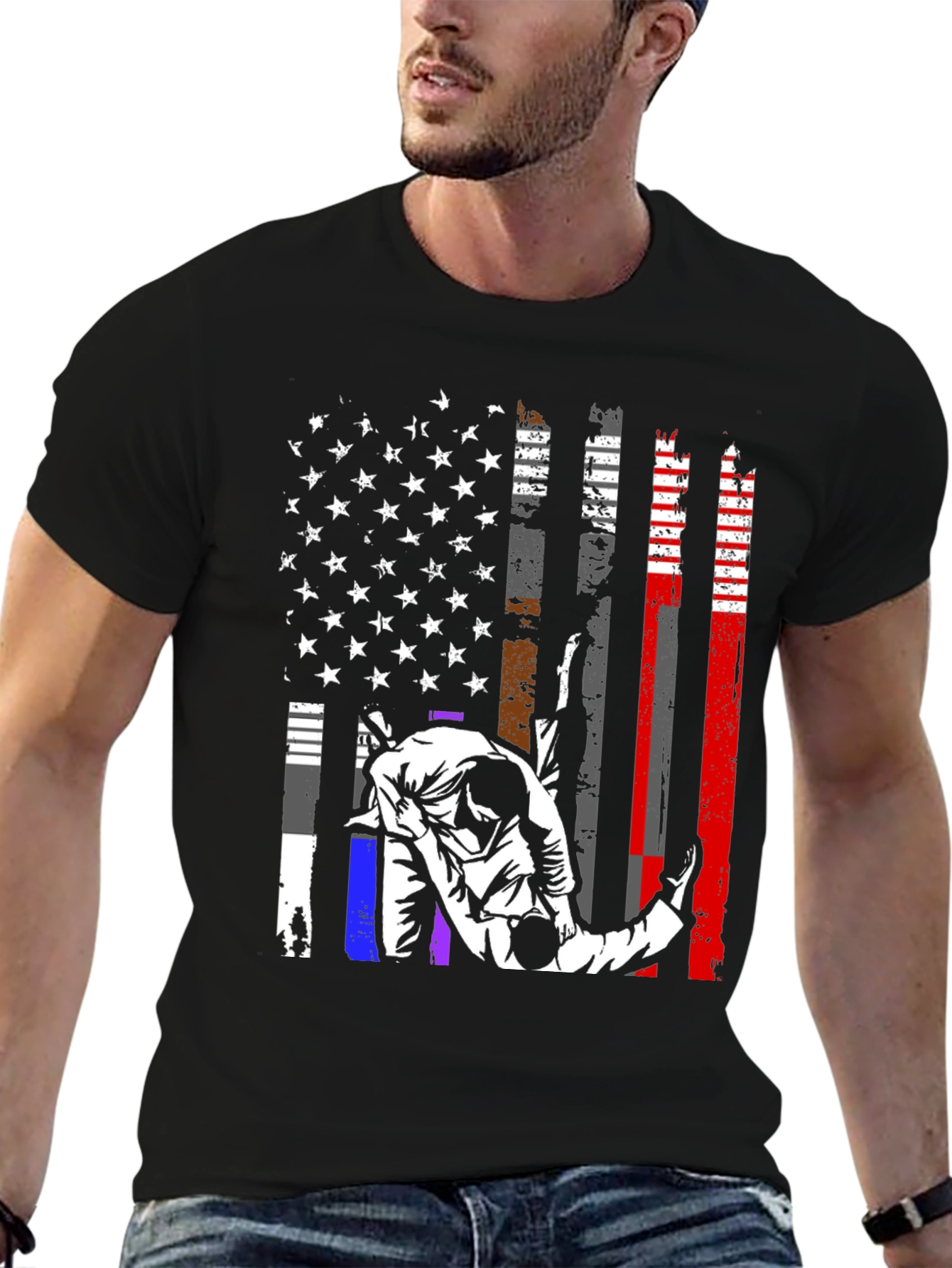 Camiseta Jiu Jitsu Bandera USA
