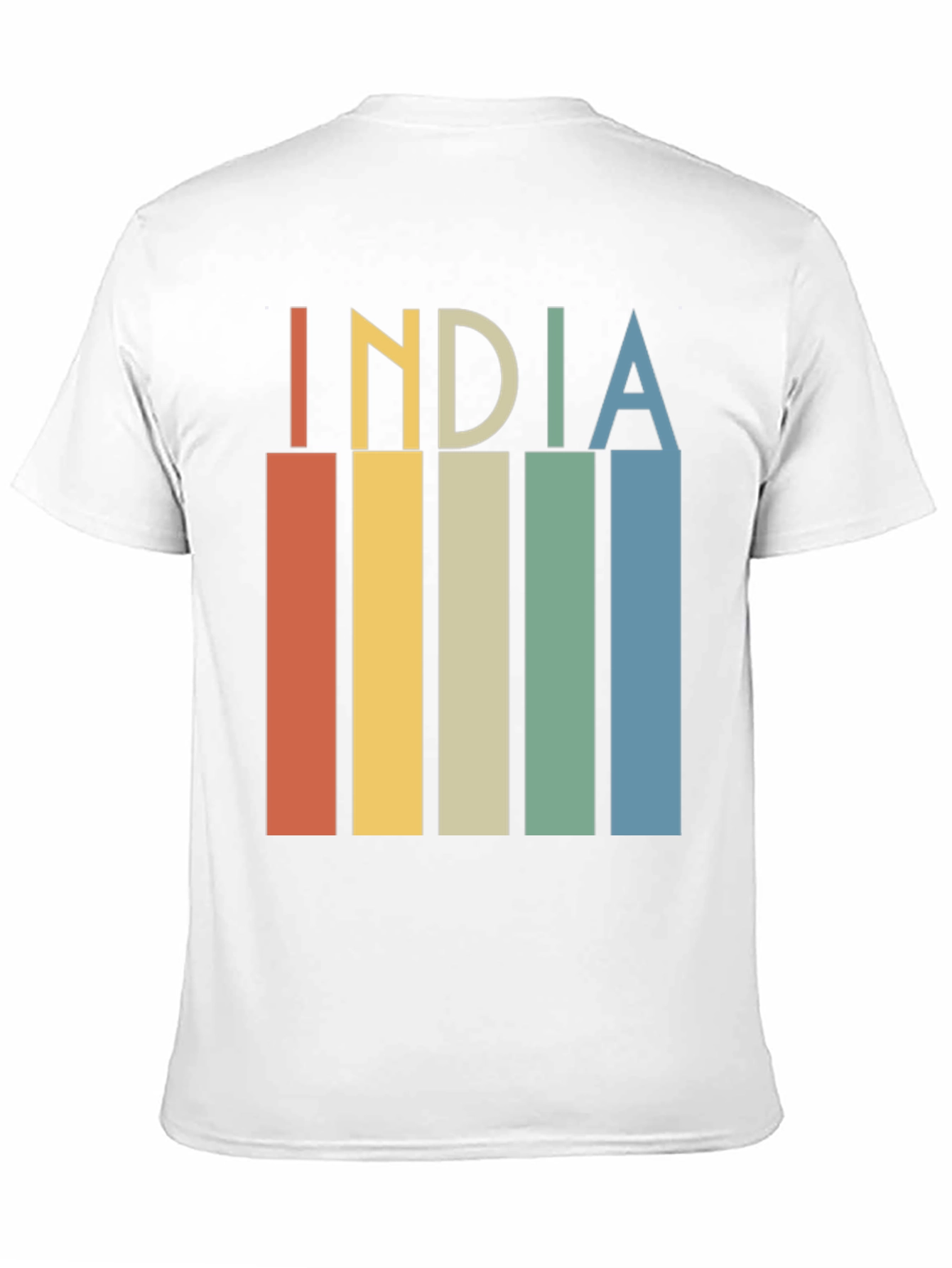 Camiseta Hombre INDIA Retro Vintage Diseño Algodón