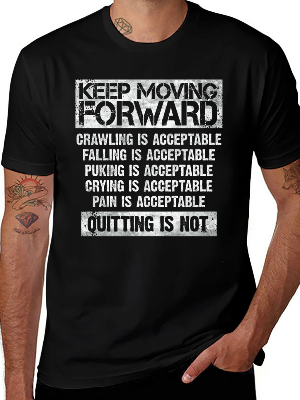Camiseta Motivacional Keep Moving Forward