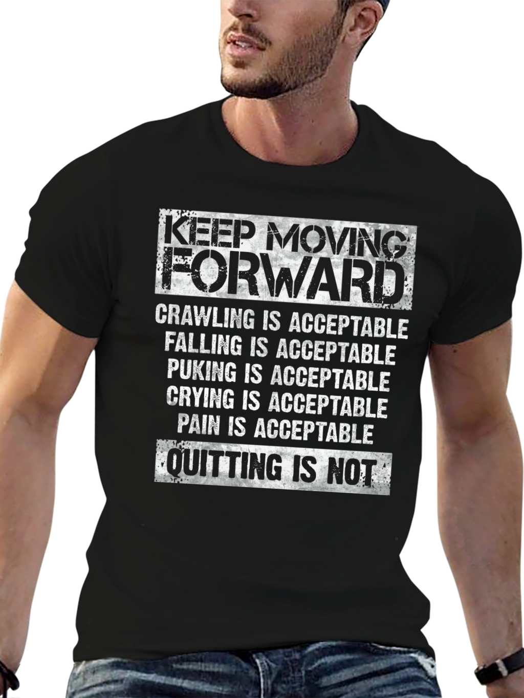 Camiseta Motivacional Keep Moving Forward