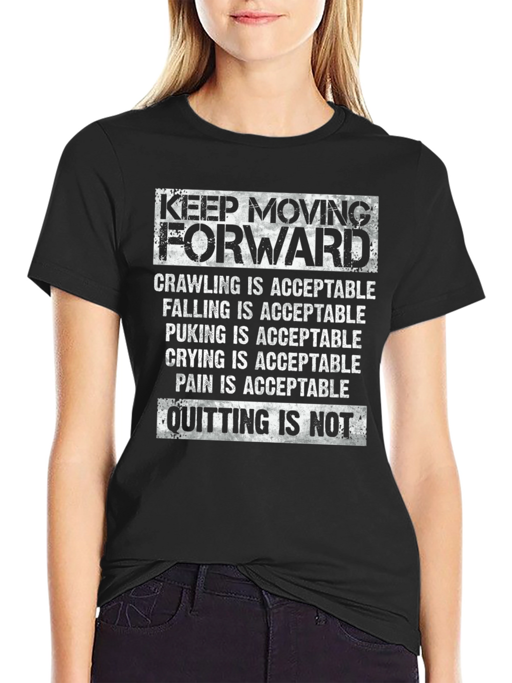 Camiseta Motivacional Keep Moving Forward