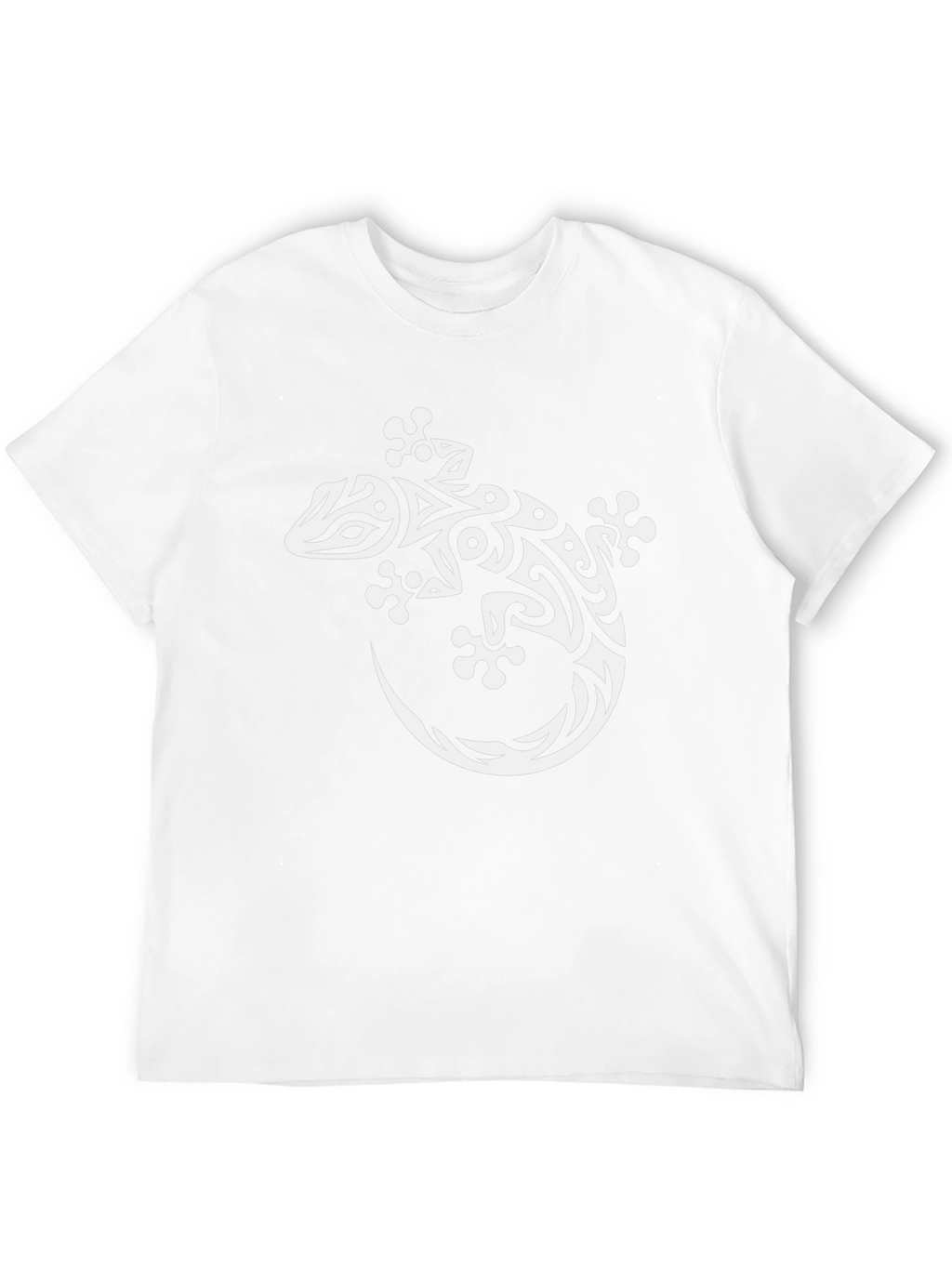 Camiseta Negra con Diseño de Gecko Tribal