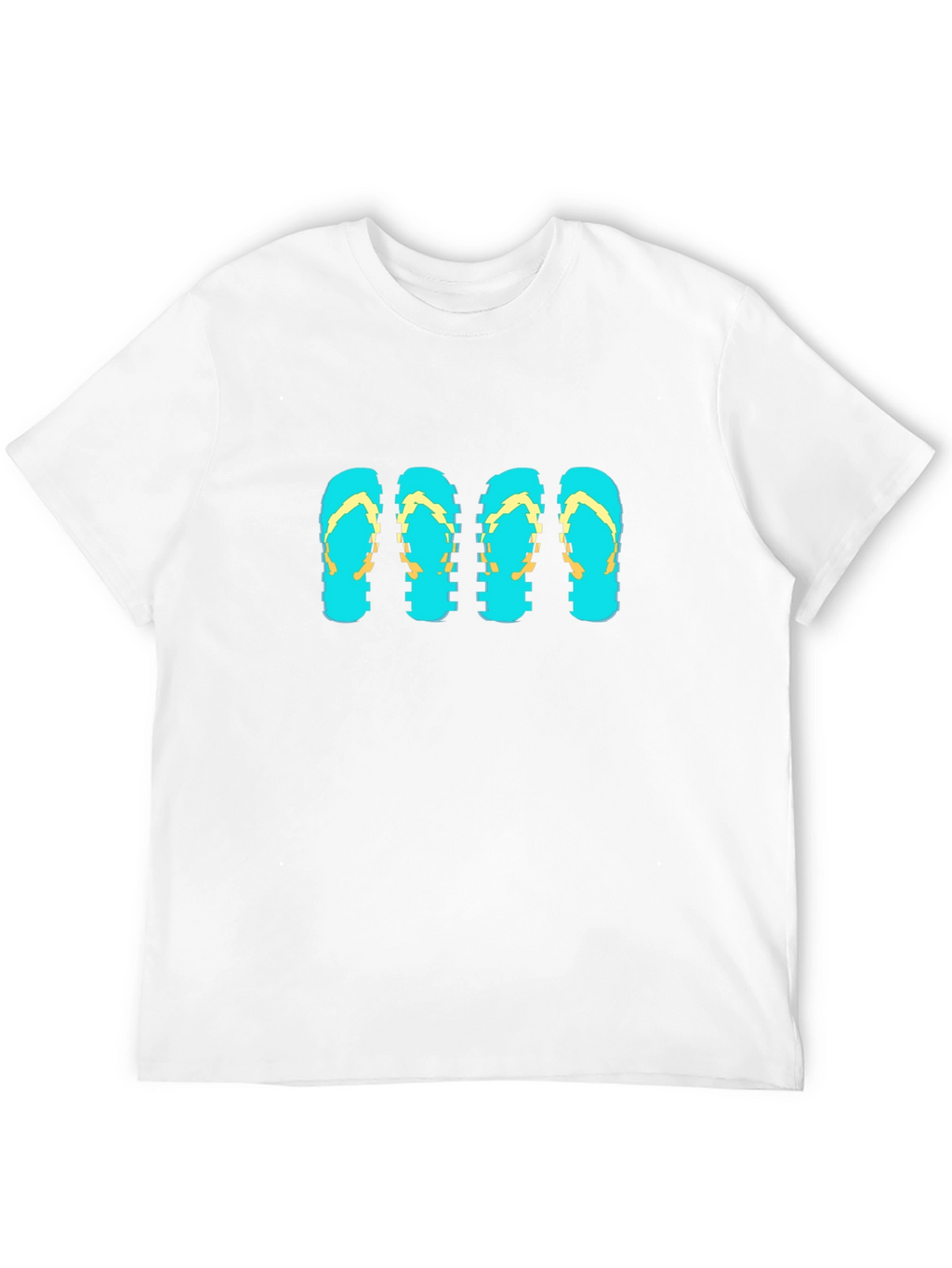 Camiseta Negra con Diseño de Chanclas Pixeladas