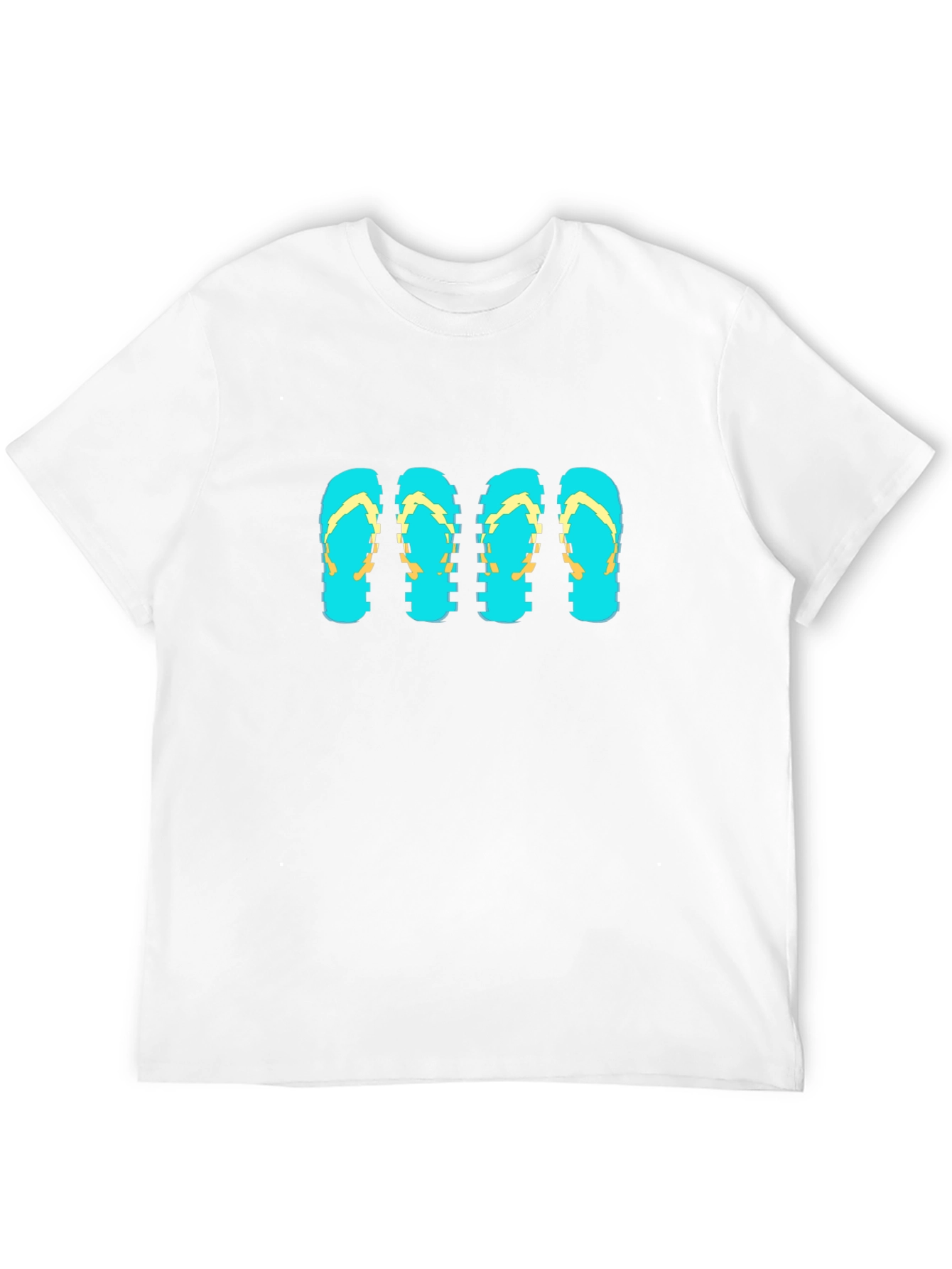Camiseta Negra con Diseño de Chanclas Pixeladas
