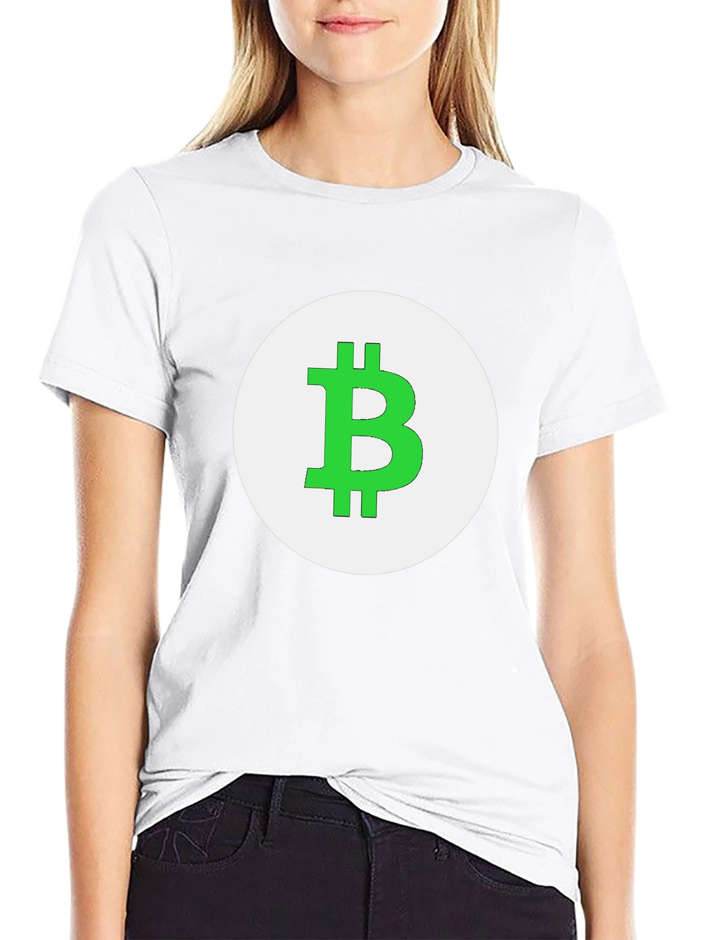 Camiseta Negra Bitcoin - Diseño Circular