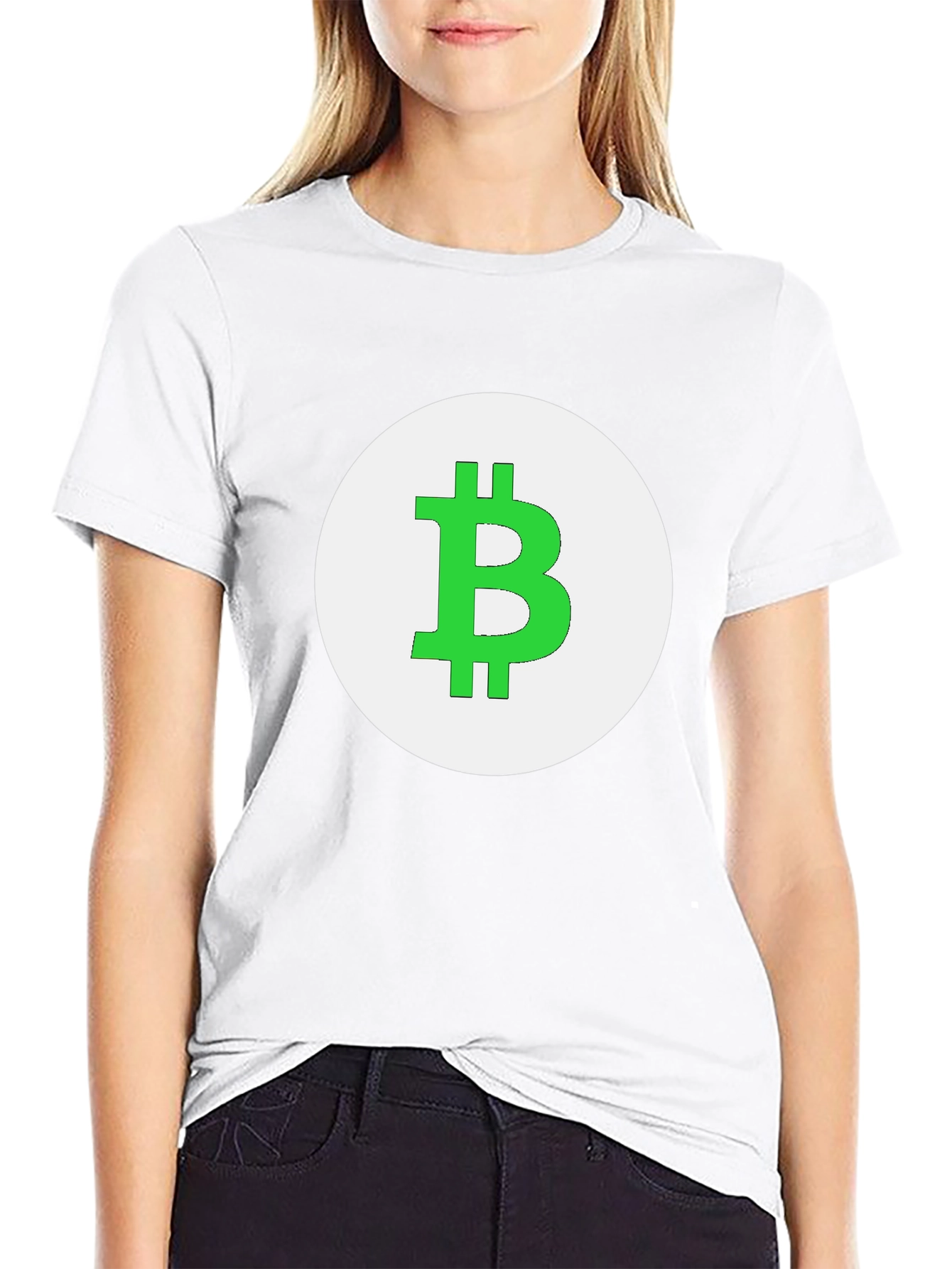 Camiseta Negra Bitcoin - Diseño Circular