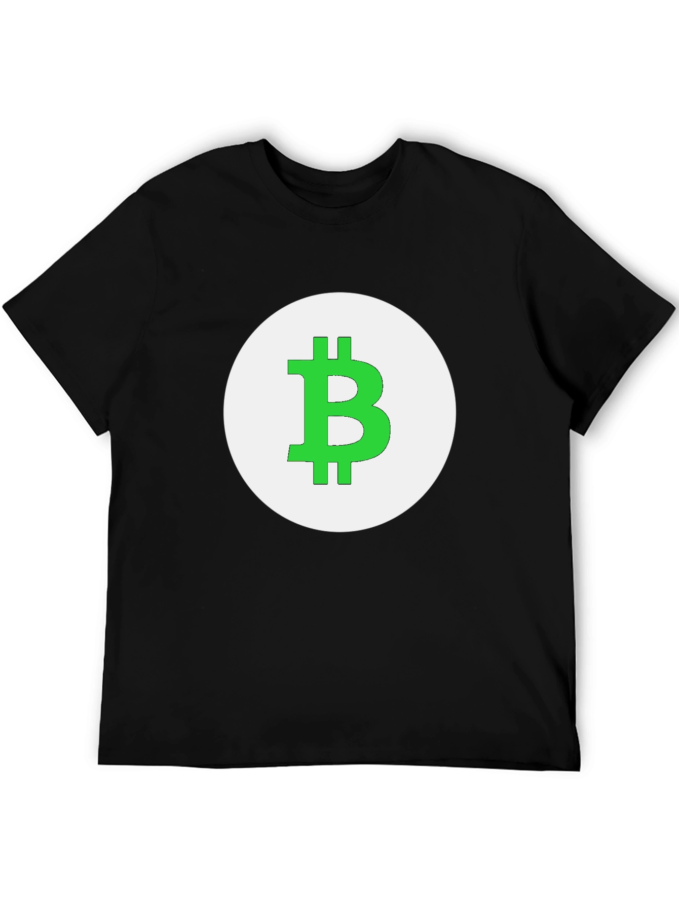 Camiseta Negra Bitcoin - Diseño Circular