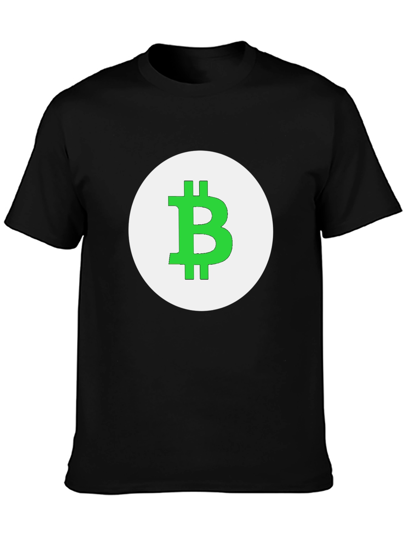Camiseta Negra Bitcoin - Diseño Circular