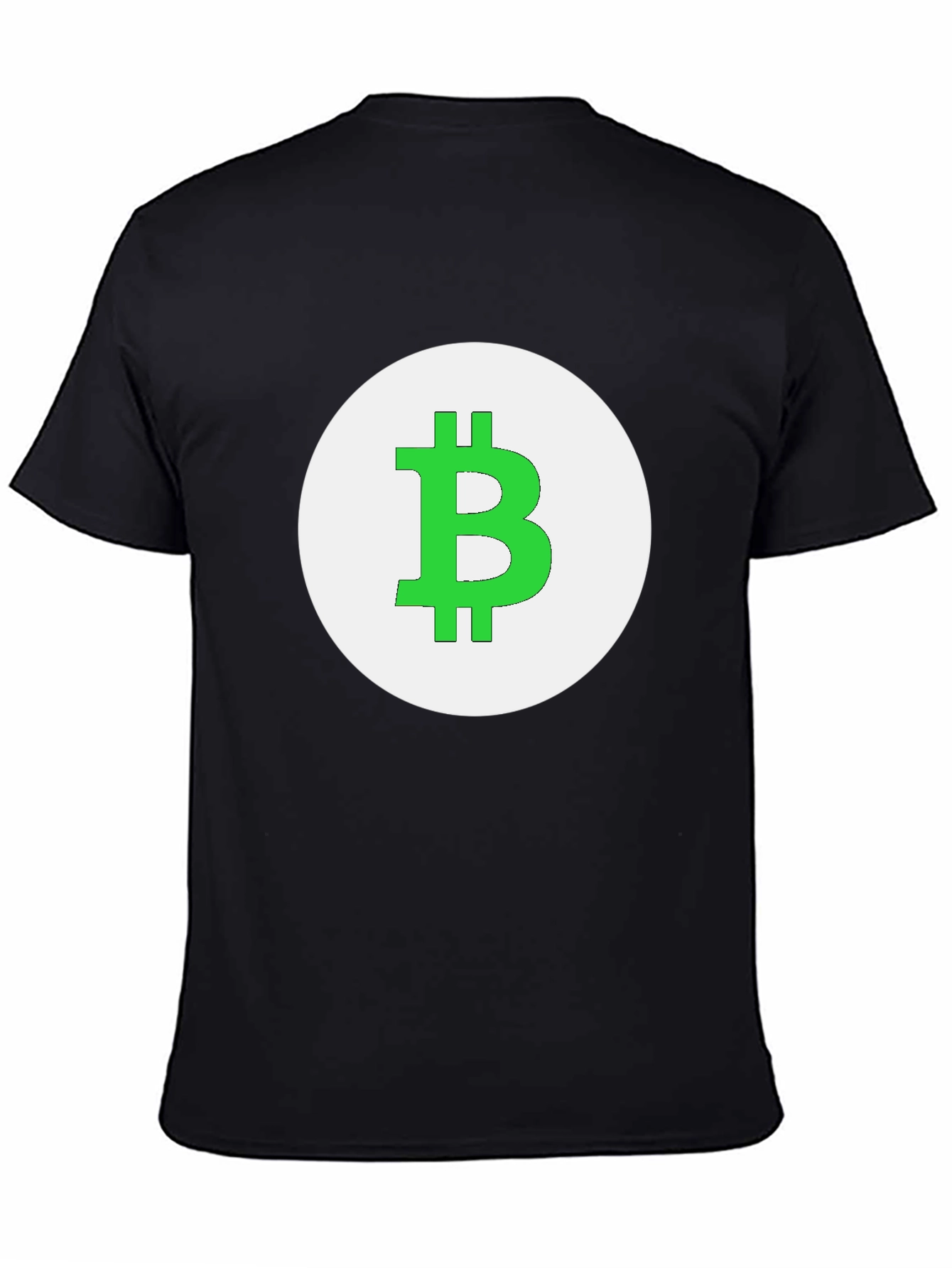 Camiseta Negra Bitcoin - Diseño Circular