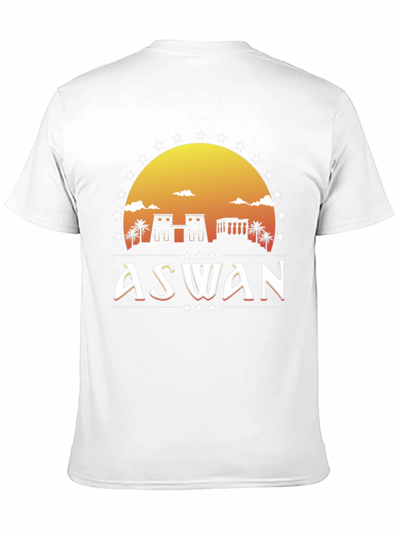 Camiseta Negra Aswan Egipto Vintage